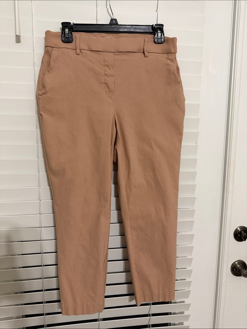 Jules & Leopold Camel Cropped Tailored Pants
